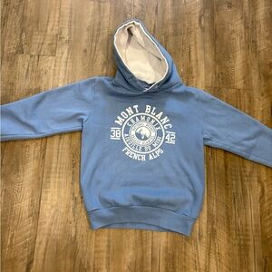 Mont Blanc Kids Hoodie in Light Blue with White Design